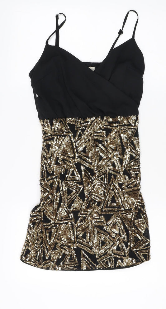 Parisian Women’s Black & Gold Sequin Bodycon Dress