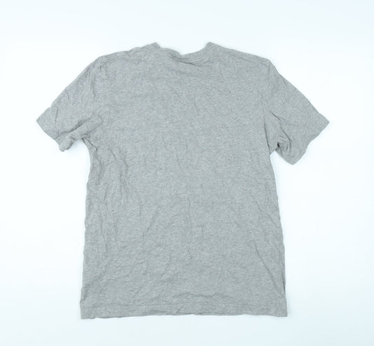 Adidas Grey Unisex T-Shirt Short Sleeve Cotton S