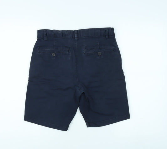 Next Men's Blue Chino Shorts, Size 30, Casual Comfort