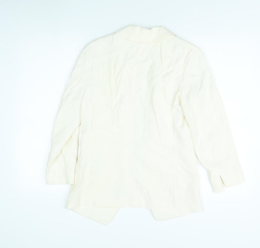 H&M Women's Ivory Blazer, Size 8, Long Sleeve