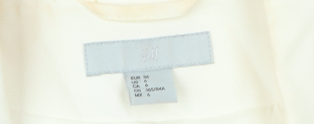 H&M Women's Ivory Blazer, Size 8, Long Sleeve