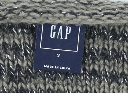 Gap Women's Grey Pullover Jumper, V-Neck, Size S