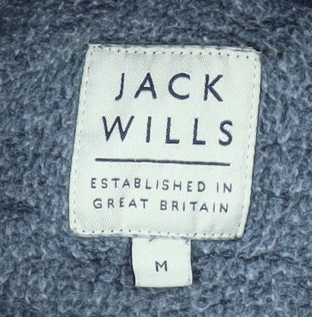 Mens UK Size M Jack Wills Blue Pullover Hoodie