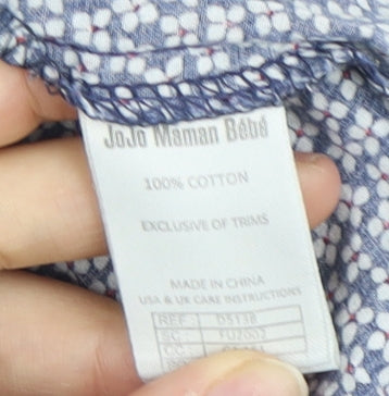 Womens UK Size S JoJo Maman Bébé Blue Tunic Blouse