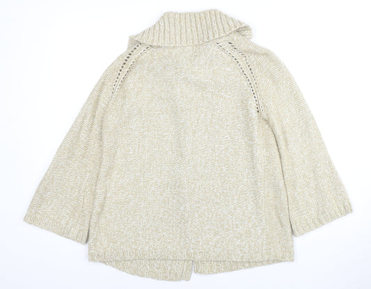Laura Ashley Women Beige Knit Jumper Size 14