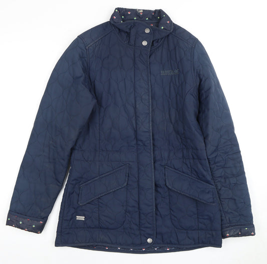 Womens UK Size 10 Regatta Blue Quilted Coat