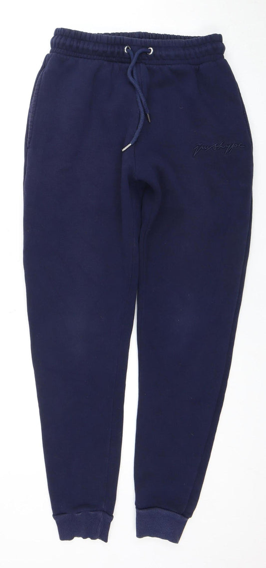 Mens UK Size M Justhype Regular Fit Jogger Blue Trousers