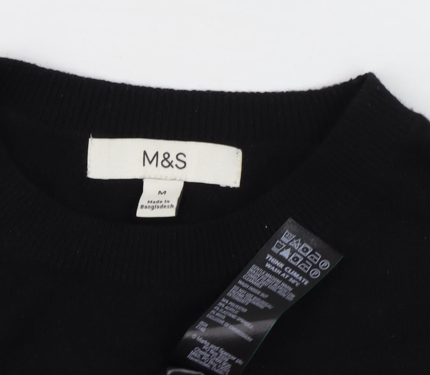 Womens UK Size M Marks and Spencer Black Pullover Jumper