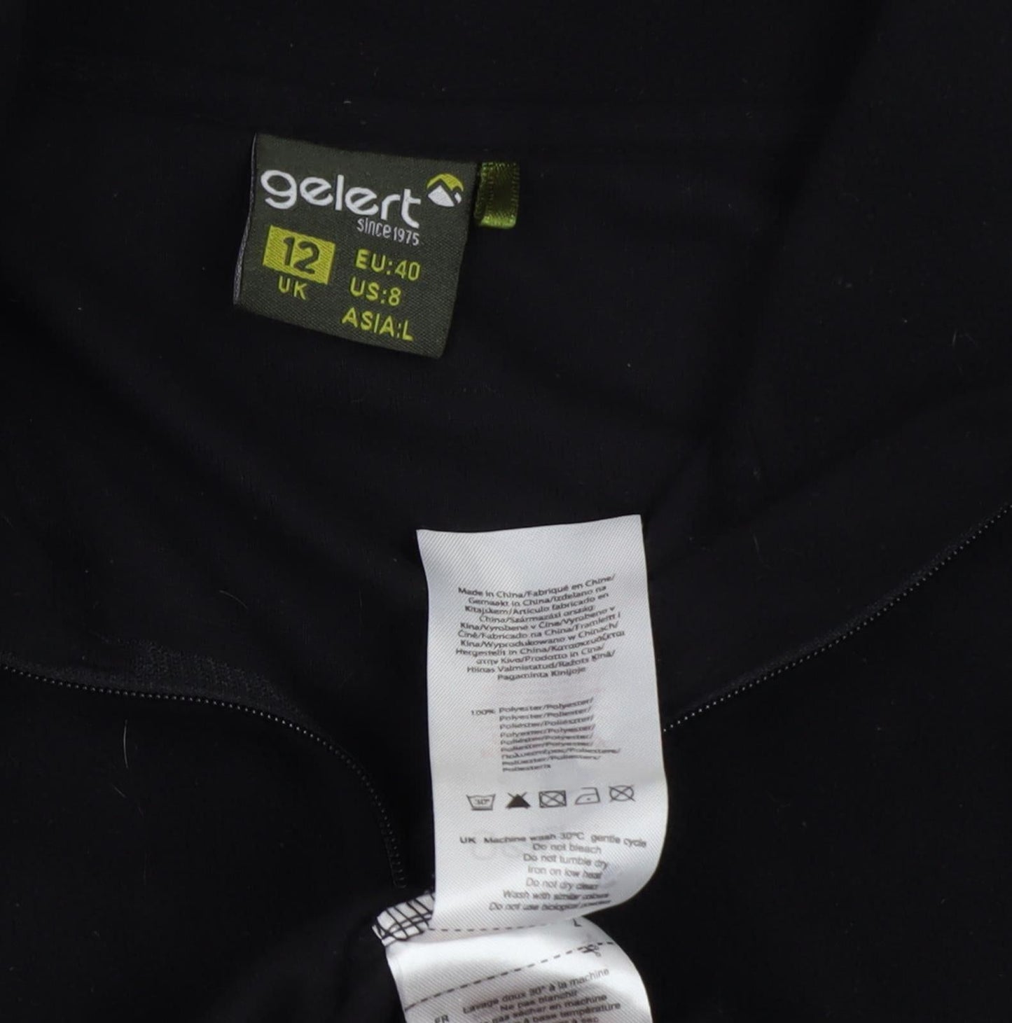 Gelert Women's Black Fleece Pullover Sweatshirt, Size 12