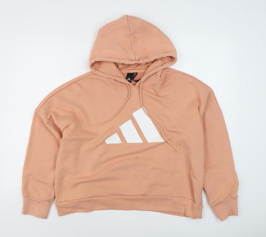 Additional front view of Adidas Women's Pink Pullover Hoodie M