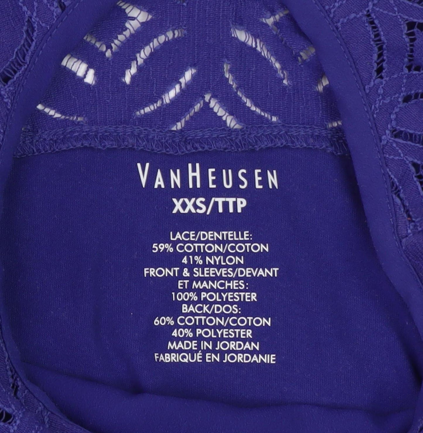 Womens UK Size 2XS Van Heusen Purple Blouse