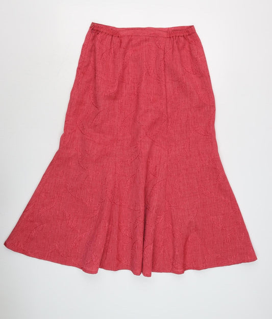 Eastex Women's Red Trumpet Midi Skirt Size 16