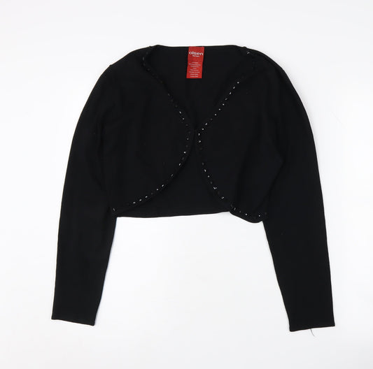 Womens UK Size 16 Olsen Black Cardigan Jumper