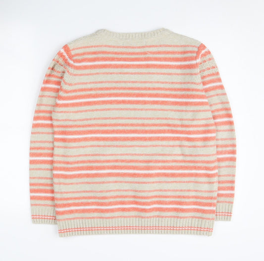 Womens UK Size M Isle Multicoloured Pullover Jumper