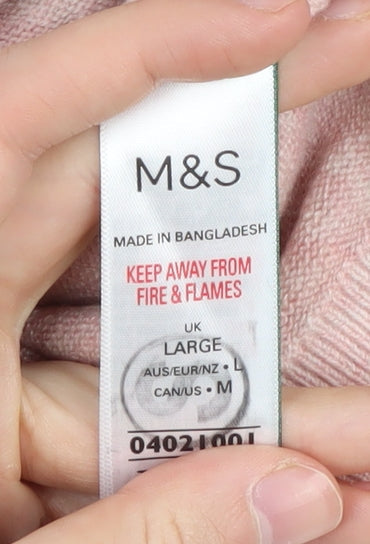 Womens UK Size L Marks and Spencer Pink Pullover