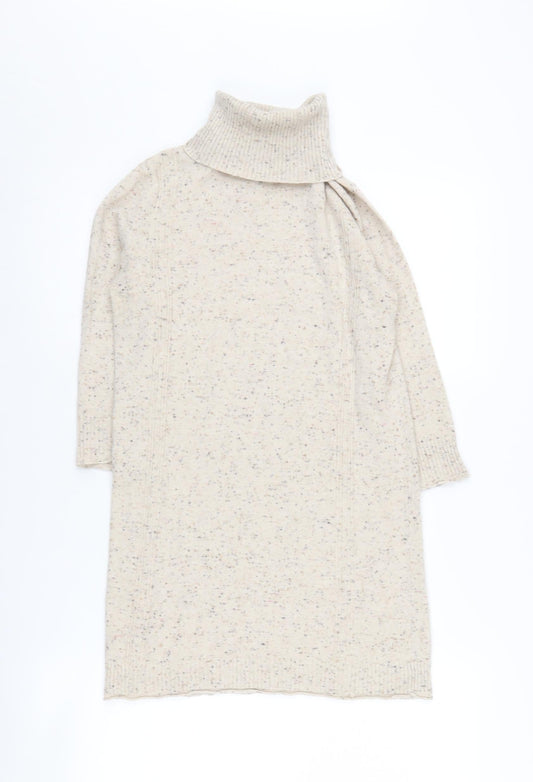 Womens UK Size 10 Mango Beige Tunic Jumper