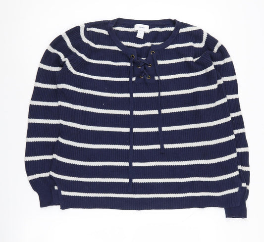 Womens UK Size S Old Navy Blue Pullover Jumper