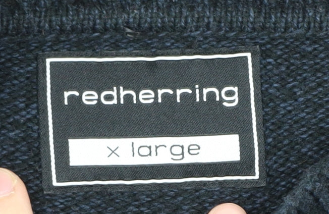 Red Herring Men's XL Black Pullover Jumper
