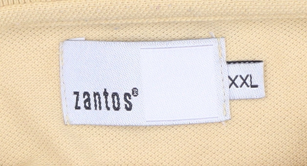 Zantos Men's Beige 2XL Polo Short Sleeve Cotton
