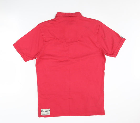 Komodo Men’s Red Cotton Polo Shirt Size 3