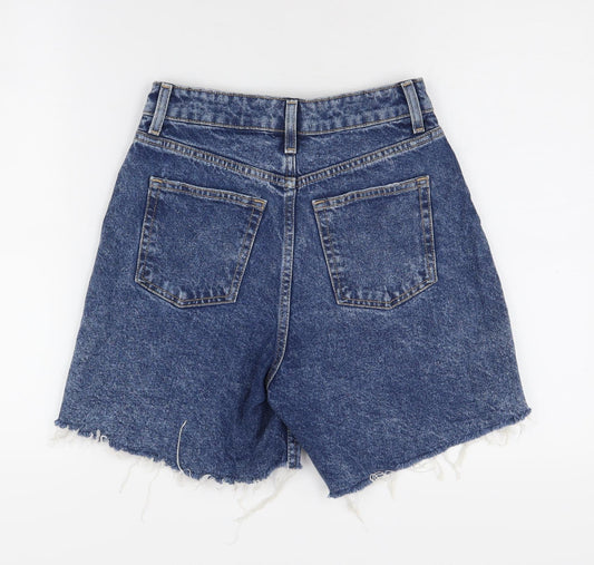H&M Women's Blue Cut-Off Denim Shorts, Size 6