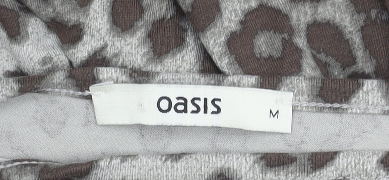 Womens UK Size M Oasis Brown T-Shirt