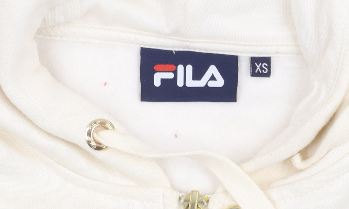 Fila Unisex Ivory Full Zip Hoodie XS
