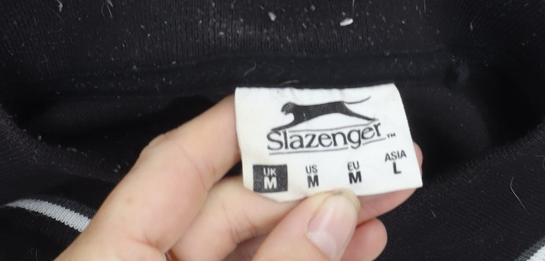 Slazenger Men's Black Polo Shirt M Short Sleeve