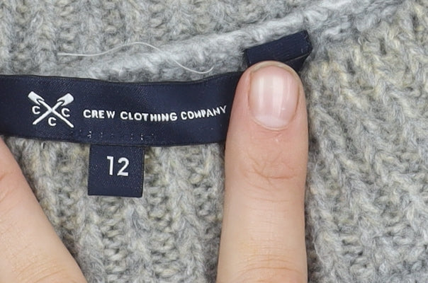 Womens UK Size 12 Crew Clothing Company Grey Pullover Jumper