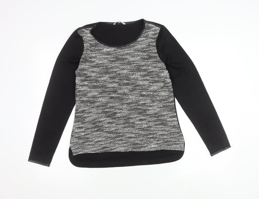 Womens UK Size S Sandwich Black Pullover Jumper