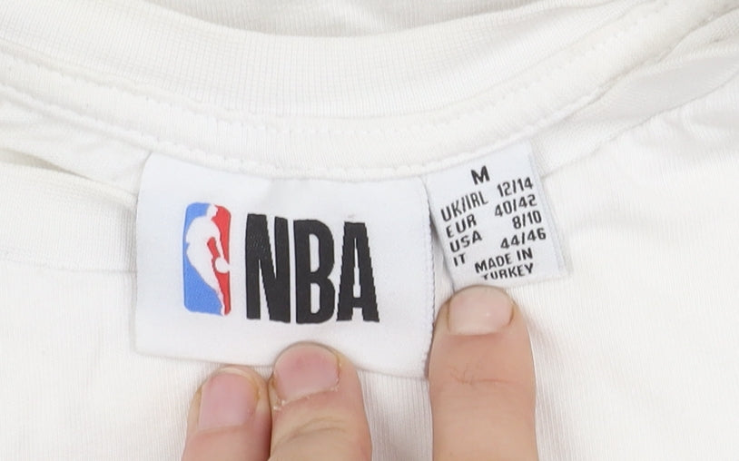Unisex Adults UK Size 14 NBA White T-Shirt