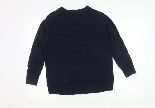 Banana Republic Women's Blue V-Neck Pullover Jumper S