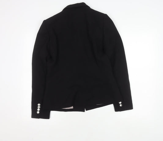 Mango Women's Black Blazer, Size 12, Double-Breasted