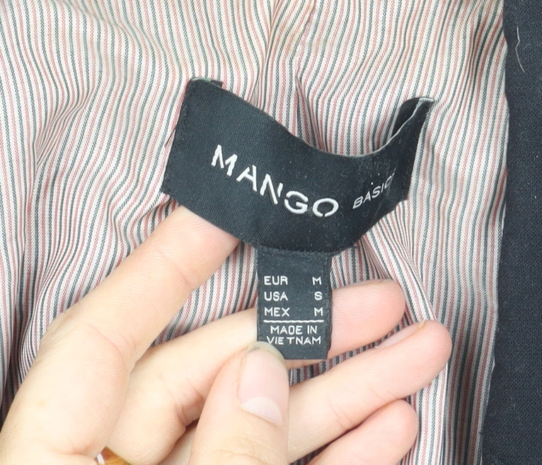 Mango Women's Black Blazer, Size 12, Double-Breasted