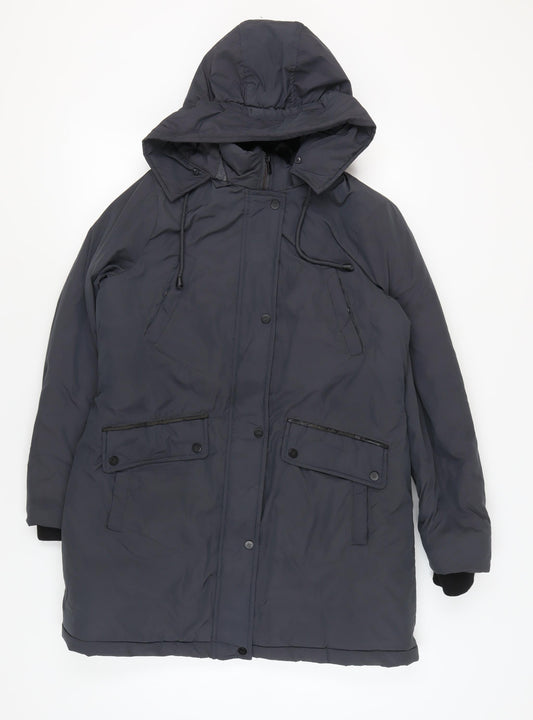 Womens UK Size 12 Maine New England Blue Parka Coat
