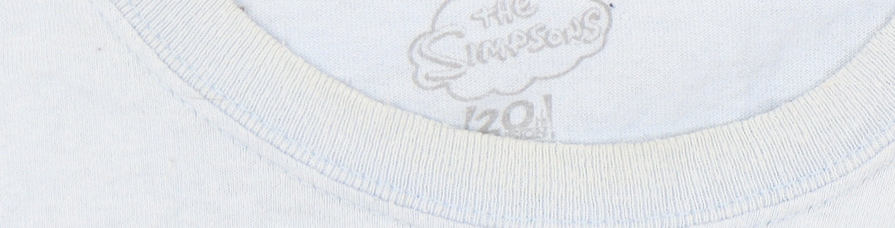 The Simpsons Men's XL Blue Simpsons Krusty Cartoon T-Shirt