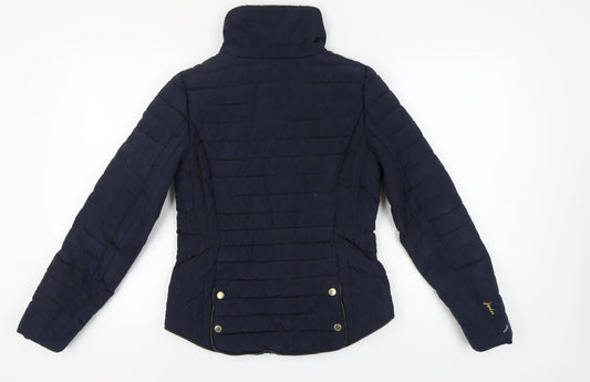 Womens UK Size 8 Joules Blue Puffer Jacket