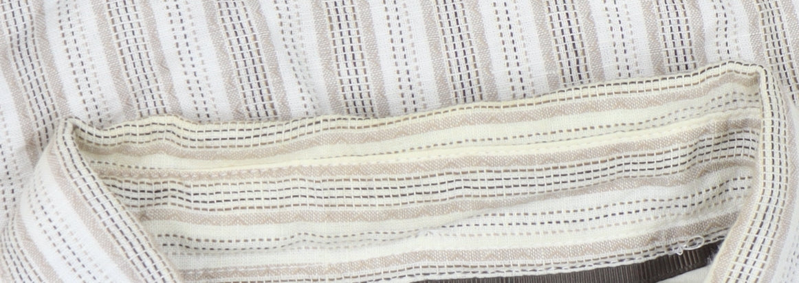 Maine New England Men's Beige Striped Shirt M