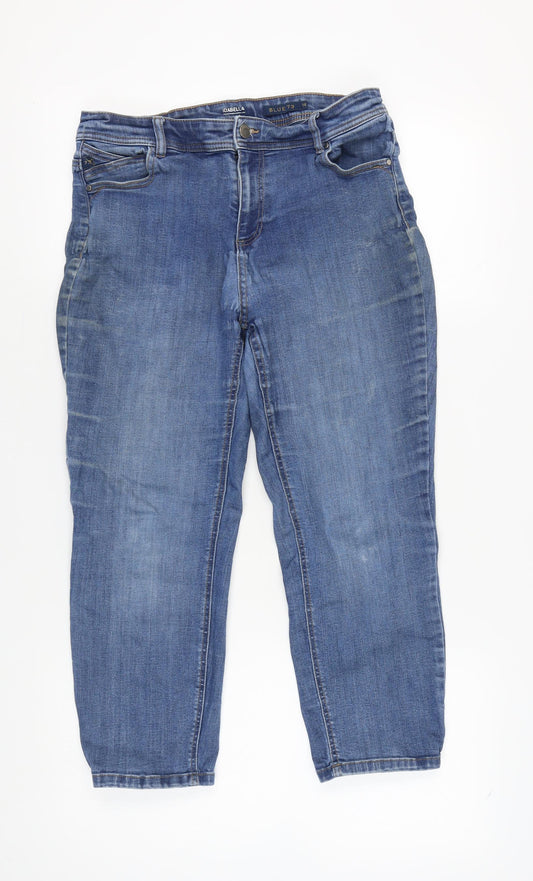 Womens UK Size 14 BLUE 73 Straight Blue Jeans