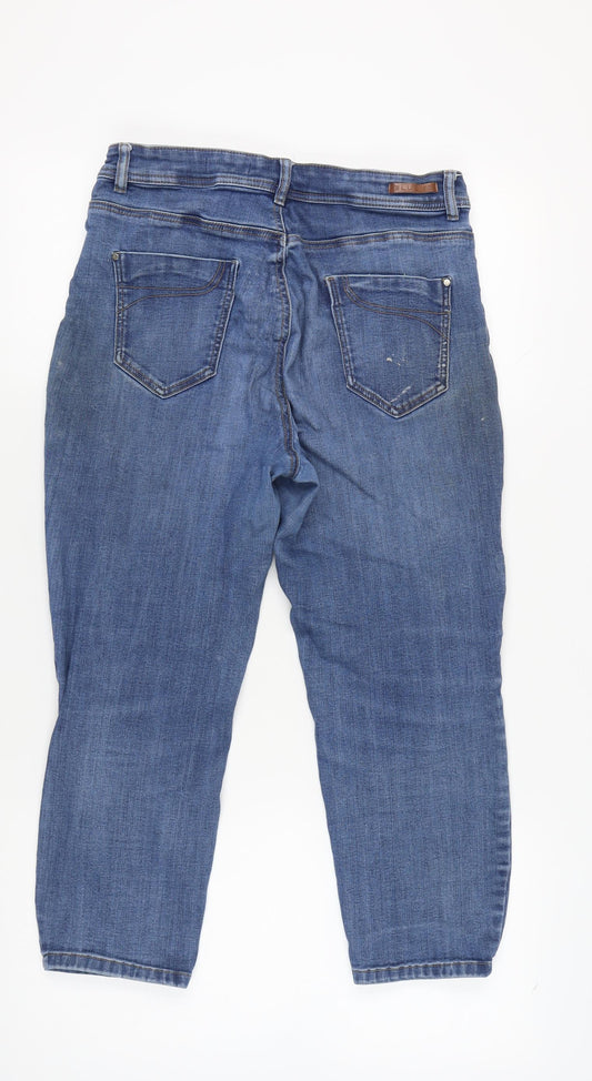 Womens UK Size 14 BLUE 73 Straight Blue Jeans