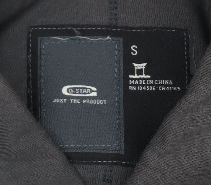 G-Star Men's Black Polo Shirt, Size S, Solid Short Sleeve