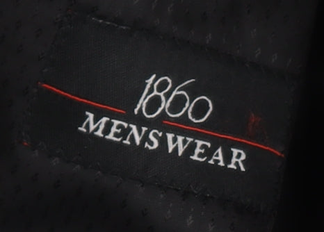 1860 Menswear Black Wool Tuxedo Blazer, Men's 42 R