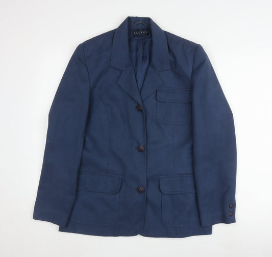 Womens UK Size 12 Alexon Regular Blue Blazer