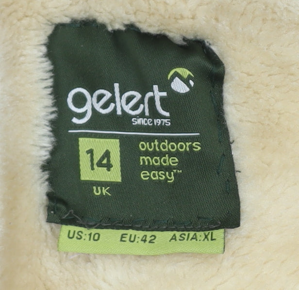 Gelert Women's Purple Puffer Jacket, Size 14, Hooded, Long Length