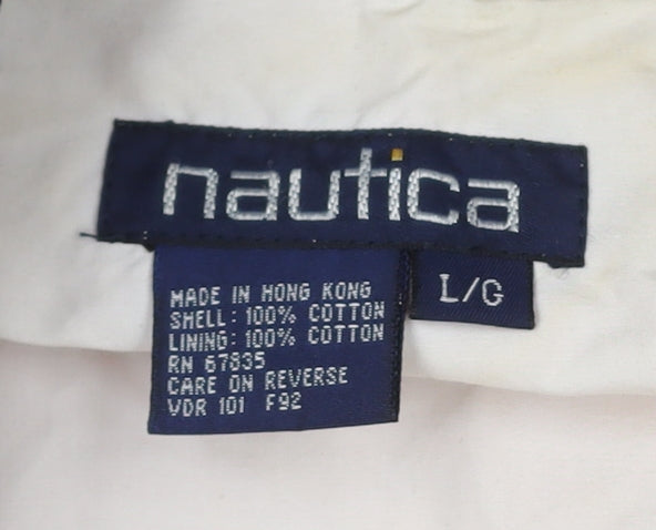 Mens UK Size L Nautica Red Rain Coat