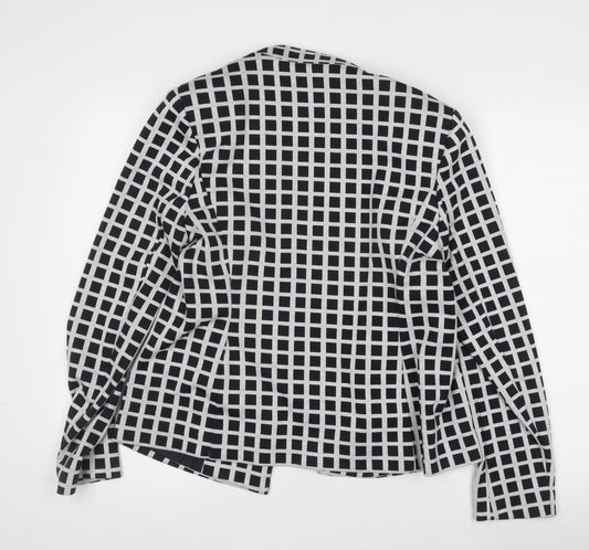 Marks and Spencer Women's Blazer, Size 14, Black Check