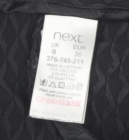 Womens UK Size 8 NEXT Slim Fit Jegging Black Trousers