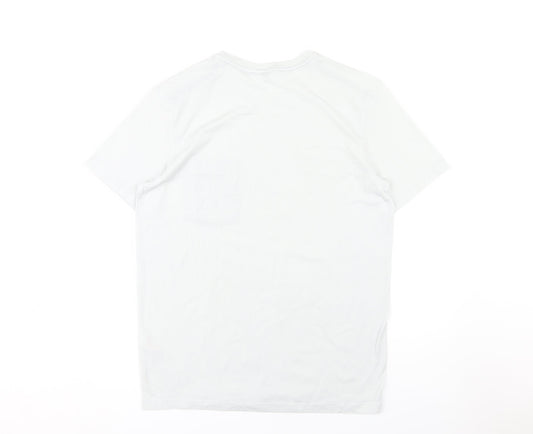 Jack & Jones Men's White Crew Neck T-Shirt - M