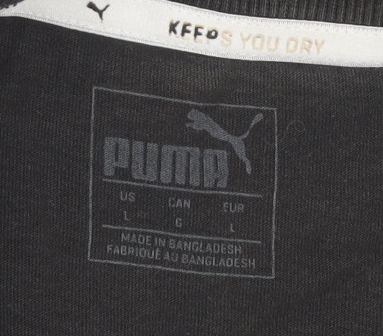 Unisex Adults UK Size L PUMA Black T-Shirt