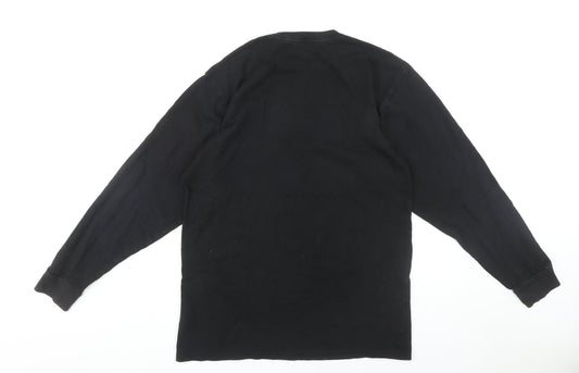 Vans Men's Black Long Sleeve T-Shirt, Size L, Classic Fit